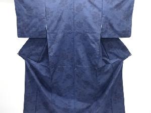 花模様織り出し十日町紬着物